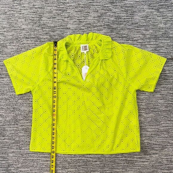 NWT A Shirt Thing MARGOT EYELET
LIME Blouse Size Large - Picture 7 of 11